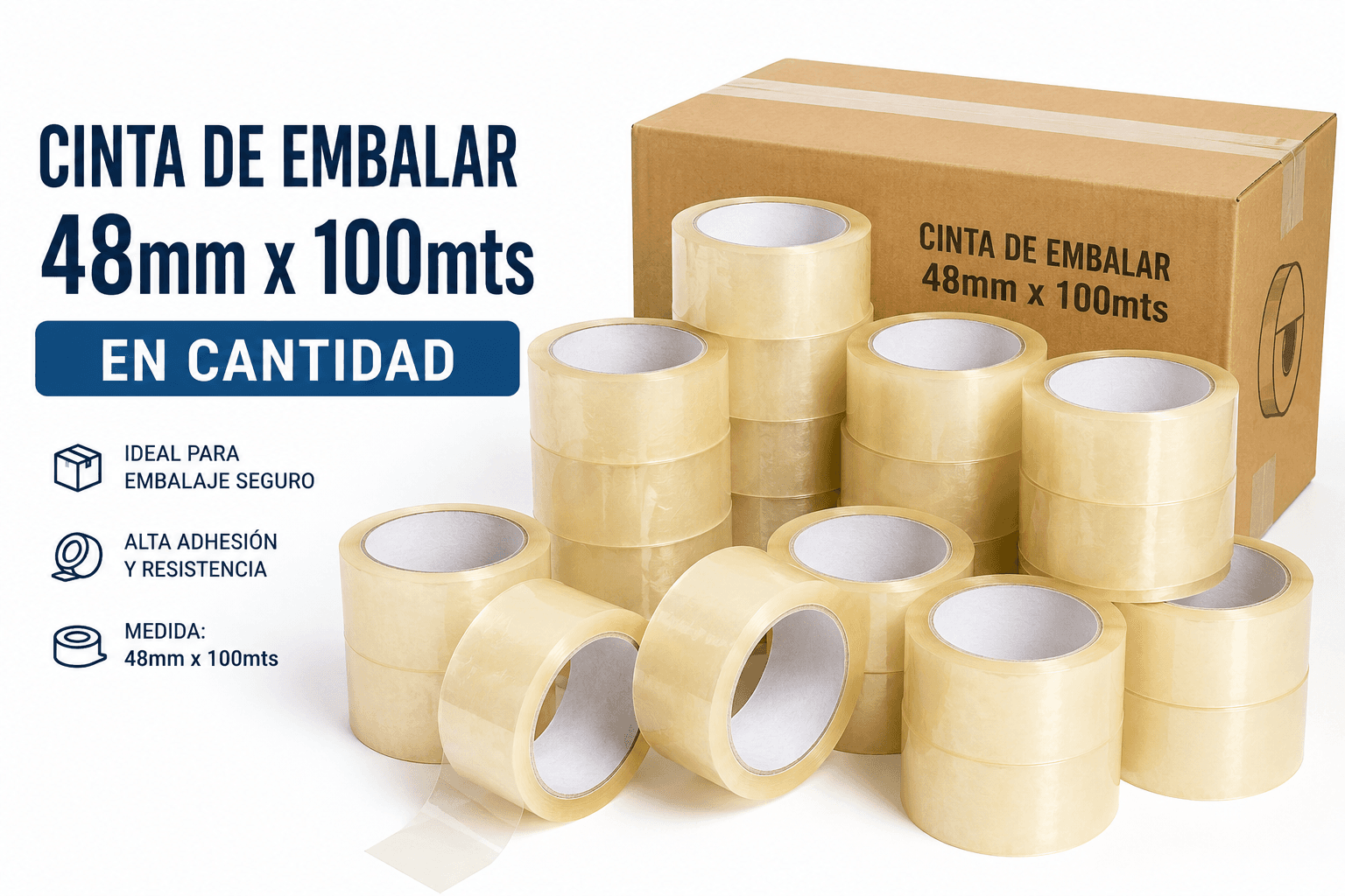 Cinta de Embalar 48mm x 100mts